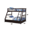 Jason Twin Xl/Queen Bunk Bed w/Storage, Espresso Finish Acme