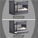 Romana II Twin/Twin Bunk Bed w/Trundle, Gray Fabric Finish Acme