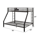 Limbra Twin XL/Queen Bunk Bed, Sandy Black Finish Acme