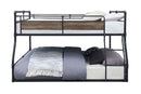 Cordelia Full/Queen Bunk Bed, Antique Oak, Sandy Black & Dark Bronze Acme
