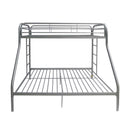 Tritan Twin/Full Bunk Bed, Silver Finish Acme