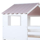 Solenne Twin/Twin Bunk Bed, White & Pink Finish Acme
