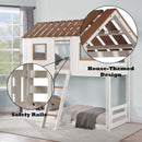 Inara Twin/Twin Bunk Bed, White & Rustic Oak Finish Acme
