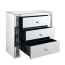 Sonia Console Cabinet, Mirrored & Faux Agate Acme