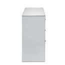 Sonia Console Cabinet, Mirrored & Faux Agate Acme
