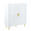 Gaines Accent Cabinet, White High Gloss Finish Acme