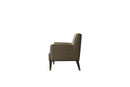 House Beatrice Accent Chair w/Pillow, Tan Faux Leather & Charcoal Finish Acme
