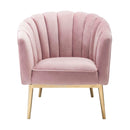 Colla Accent Chair, Blush Pink Velvet & Gold Finish Acme
