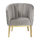 Colla Accent Chair, Gray Velvet & Gold Finish Acme