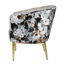 Colla Accent Chair, Gray Velvet & Gold Finish Acme