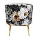 Colla Accent Chair, Gray Velvet & Gold Finish Acme