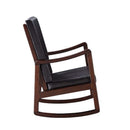 Raina Rocking Chair, Dark Brown Faux Leather & Espresso Finish Acme