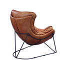 Thurshan Accent Chair, Aperol Top Grain Leather & Black Finish Acme