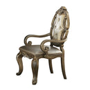 Ragenardus Arm Chair 2Pc, Vintage Faux Leather & Vintage Oak Finish Acme