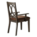Jameson Arm Chair 2Pc, Brown Fabric & Espresso Finish Acme
