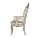 Gorsedd Arm Chair 2Pc, Cream Fabric & Golden Ivory Finish Acme