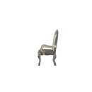 Dresden Arm Chair 2Pc, Faux Leather &Vintage Bone White Finish Acme