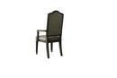 House Beatrice Arm Chair 2Pc, Two Tone Gray Fabric & Charcoal Finish Acme