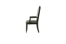 House Beatrice Arm Chair 2Pc, Two Tone Gray Fabric & Charcoal Finish Acme