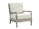 Saraid Accent Chair, Beige Linen & Gray Oak Finish Acme