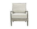 Saraid Accent Chair, Beige Linen & Gray Oak Finish Acme