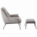 Jabel Accent Chair & Ottoman, Khaki Top Grain Leather Acme