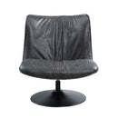 Piotr Accent Chair w/Swivel, Black Top Grain Leather Acme