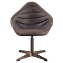 Pipino Accent Chair w/Swivel, Antique Ebony Top Grain Leather Acme