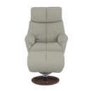 Kandoro Motion Accent Chair w/Swivel & Ottoman, Gray Leather Acme