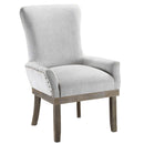 Landon Arm Chair, Gray Linen & Salvage Gray Finish Acme