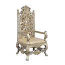 Danae Arm Chair 2Pc, Faux Leather , Champagne & Gold Finish Acme