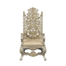 Danae Arm Chair 2Pc, Faux Leather , Champagne & Gold Finish Acme
