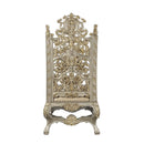 Danae Arm Chair 2Pc, Faux Leather , Champagne & Gold Finish Acme