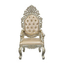 Sorina Arm Chair 2Pc, Faux Leather & Antique Gold Finish Acme