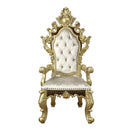 Desiderius Arm Chair 2Pc, Antique Gold & Hand-Painted Brown Finish Acme