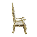 Desiderius Arm Chair 2Pc, Antique Gold & Hand-Painted Brown Finish Acme