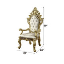 Desiderius Arm Chair 2Pc, Antique Gold & Hand-Painted Brown Finish Acme