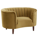 Millephri Chair, Olive Yellow Velvet Acme