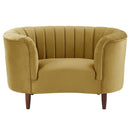 Millephri Chair, Olive Yellow Velvet Acme
