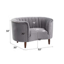 Millephri Chair, Gray Velvet Acme