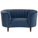 Millephri Chair, Blue Velvet Acme
