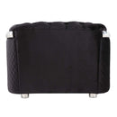 Pyroden Chair, Black Velvet & Chrome Finish Acme