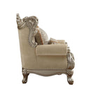 Ranita Chair w/2 Pillows, Fabric & Champagne Finish Acme