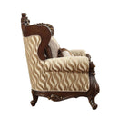 Shalisa Chair w/2 Pillows, Fabric & Walnut Finish Acme