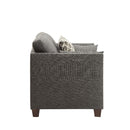 Laurissa Chair w/3 Pillows, Light Charcoal Linen Acme
