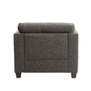 Laurissa Chair w/3 Pillows, Light Charcoal Linen Acme