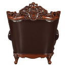 Forsythia Chair, Espresso Top Grain Leather Match & Walnut Finish Acme