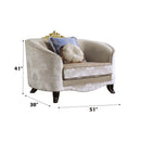 Sheridan Chair w/2 Pillows, Cream Fabric Acme