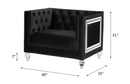 Heibero Chair, Black Velvet Acme