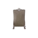 Dresden Chair w/Pillow, Faux Leather & Vintage Bone White Finish Acme